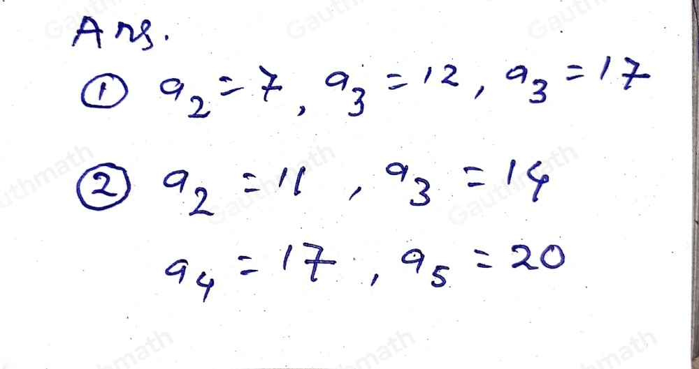 _1. Three arithmetic means between 2 and 22 _2. Four arithmetic means between 8 and 23.