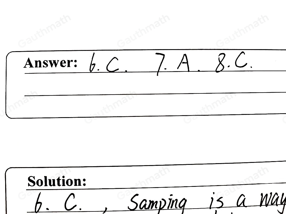 6. Which of the following is a method of gathering statistical data? A. Observing the outcomes of events B. Case study C. Sampling D. Action Research 7. The barangay chairman wants to find the number of families who are greatly affected by typhoon Yolanda. He collects data by giving them forms written with questions. What type of data-gathering method does the barangay chairman use? A. Conducting Surveys C. Reading Statistical Publications B. Observing Outcomes D. Taking Measurements in experiments 8. Which of the following set of data needs taking measurements in experiments as a method of gathering data? A. Total number of voters in the last 2010 election B. Opinions of commuters about color-coding scheme C. Actual volume of each pack of mango juice D. Effectiveness of the new Secondary Curriculum