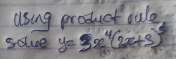 Using product dale, sotwe y=3 x42 x+3