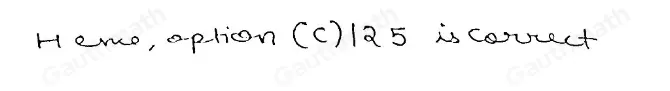 What is the value of c in the equation below? frac 5552=ab=c 3 5 125 625