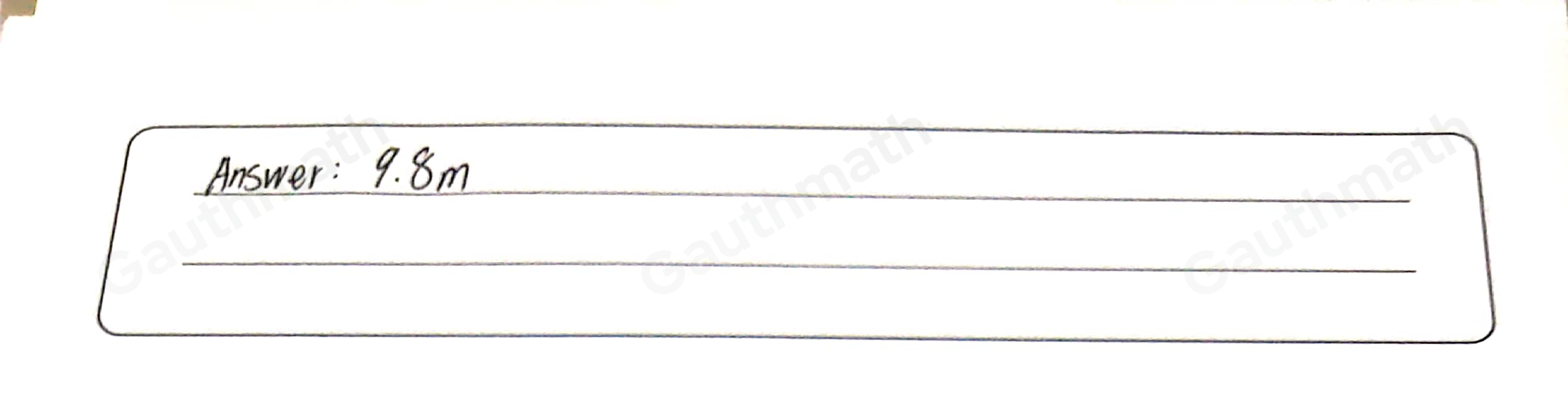 What is the distance between points M and N? meters