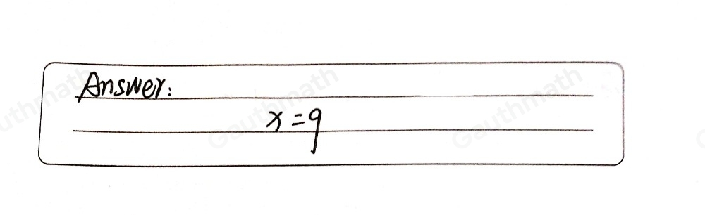 The following diagram shows parallel lines cut by a transversal. What is the value of x?